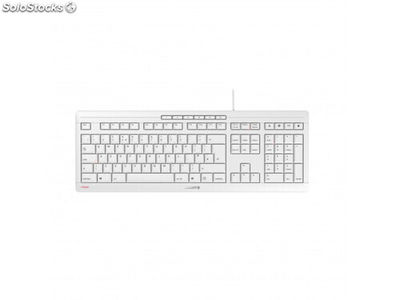 Cherry stream Tastatur weiß-grau us jk-8500EU-0