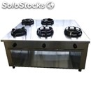 Chinese gas cooker, 5 burners, control panel on both sides - mod. cc/05 cs -