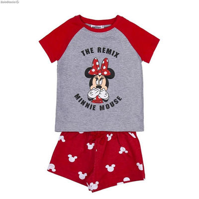 Chłopięcą piżamkę na lato Minnie Mouse Czerwony Szary