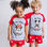 Chłopięcą piżamkę na lato Minnie Mouse Czerwony Szary - 2