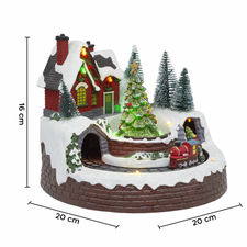 Christmas Village 361036 Carrusel Navidad con Luz Sonido y Movimiento 20x20x16