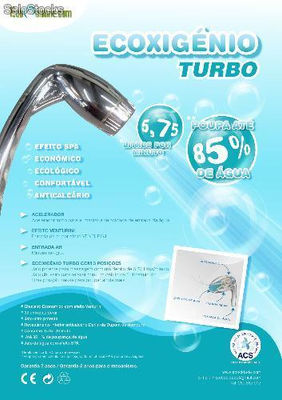 Chuveiro Ecoxigénio Turbo, poupa até 85% de água - Foto 2