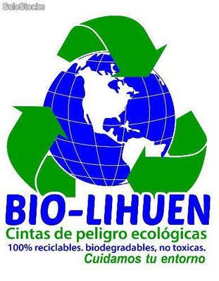 Cintas de peligro ecológicas, reutilizables, biodegradables, no toxicas.