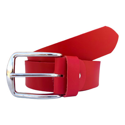 Cinturón de piel rojo liso - Foto 2