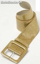 Cinturon glitter oro