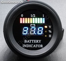 Circular calibrador batería doble líneas 10 barras indicador de descarga batería