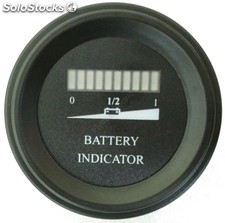 Circular calibrador de batería 10 barras LED indicador digital descarga batería