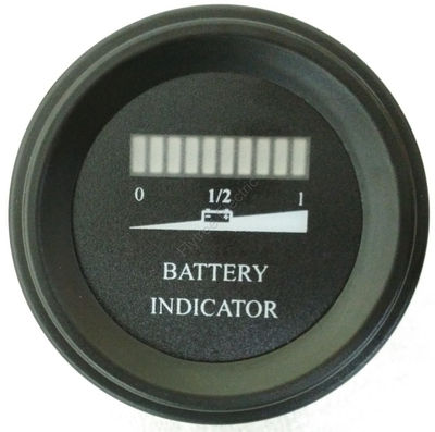 Circular calibrador de batería 10 barras LED indicador digital descarga batería