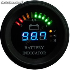 Circular medidor de batería línea LED arco indicador digital de descarga batería
