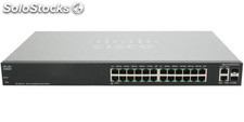 Cisco SG200 26P SLM2024T-na c/ 24x 10/100/1000Mbps RJ45 + 2x Gigabit Combo (RJ45