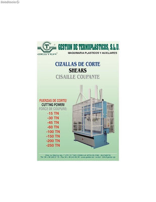 Cizalla guillotina hidráulica Gester 30 cv