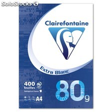 Clairefontaine Papier d&#39;impression ramette de 400 feuilles 21X29,7cm