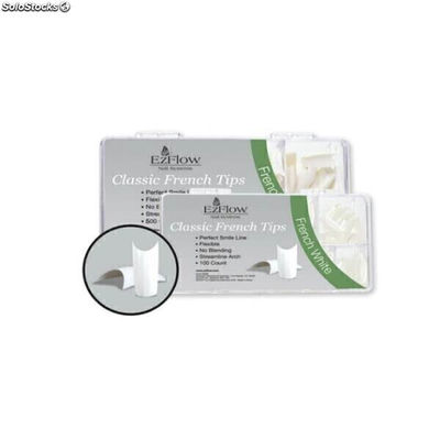Classic french tips ez flow 100 ud. Tips indicados manicura francesa r:66080