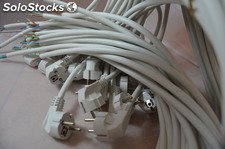 Clavija Schüko - Sección 1.5mm - Cable blanco 1.8m SKU: ELW00100