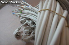 Clavija Schüko - Sección 1mm - Cable blanco 5m