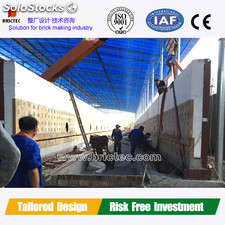 Clay brick tunnel kiln with whole brick factory design