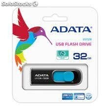 Cle usb adata AUV128 high-speed 32 GB usb 3.2 capless usb black/blue