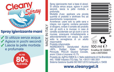 CleanySpray spray igienizzante mani 100 ml - Foto 2