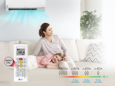 Climatiseur mural LG Dual Inverter 12.000 btu Blanc split système