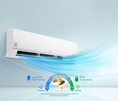Climatiseur mural LG Dual Inverter 9.000 btu Blanc split système