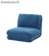 clique clack cama poltrona de abertura com a posição estofados relaxar em azul