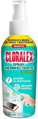 Cloralex Cloralex Spray Desinfectante 60ml, color, 60 ml, pack of/paquete de 100