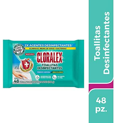 Cloralex Toallitas Desinfectantes 48 Piezas caja/200 pack