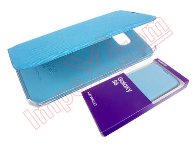 Coberta azul claro tipo agenda, para Samsung Galaxy S6 G920F, em blíster