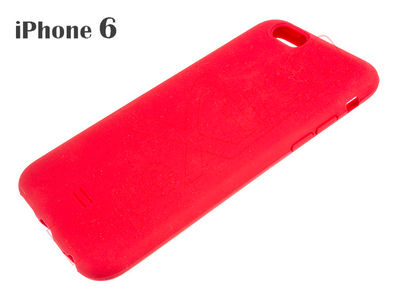 Coberta vermelha de borracha pra Apple iPhone 6, 6s de 4.7 polegadas