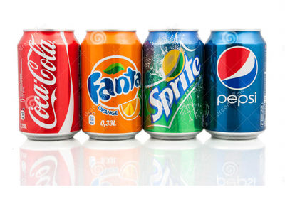 Coca Cola 330ml Cans, Coca Cola Light(Diet) 330ml Cans, Pepsi 330ml, Fanta Orang