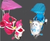 Cochecito - Bici para Niños, Carrito con pedales y capota (Rosa/Azul)