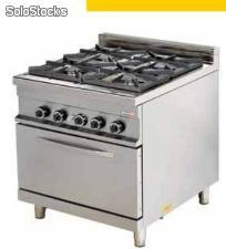 Cocina Blanca Gas BUTANO Edesa Roman-64But 60x60 4 fuegos + horno + grill +  tapa