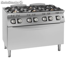 Cocina 6 fuegos con horno CG960H