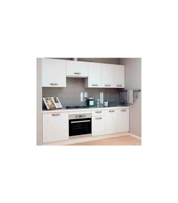 Cocina completa con zocalo y encimera 240 cm(ancho) color blanco KIT-KIT