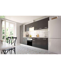 Cocina completa sin zocalo y sin encimera 240 cm(ancho) color roble cortez,  KIT-KIT Opción