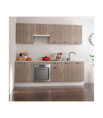 Cocina completa incluye zocalo y encimera 240 cm(ancho) color roble cortez,