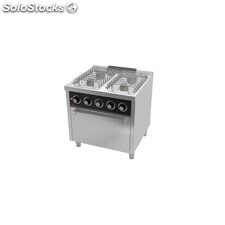 Cocina con horno 4 fuegos a gas - HR BASIC Serie 750