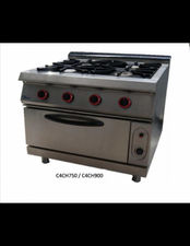 Cocina de 4 fuegos serie 900 de gas y con horno tamaño 900x900x850 mm