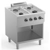 Cocina de gas profesional 4 fogones 2x3.5 + 2x6 kw italia start line elfu77a