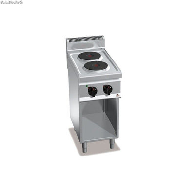 Cocina eléctrica 2 fuegos con soporte - Berto&#39;s Macros 700