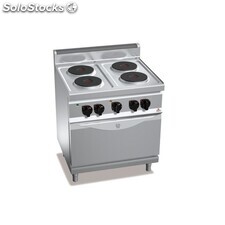 Cocina Blanca Gas BUTANO Edesa Roman-64But 60x60 4 fuegos + horno + grill +  tapa