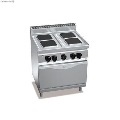 Cocina eléctrica 4 fuegos con horno GN 2/1 - Berto&amp;#39;s Macros 700 - Foto 2