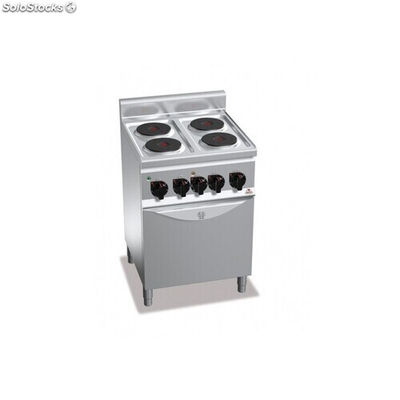 Cocina eléctrica 4 fuegos con horno - Serie Berto&#39;s Plus 600