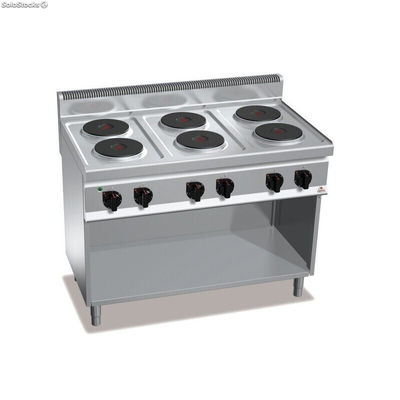 Cocina eléctrica 6 fuegos con soporte - Berto&#39;s Macros 700