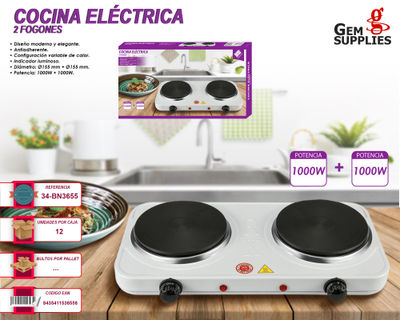 Cocina Electrica Portatil Dos Platos We Houseware
