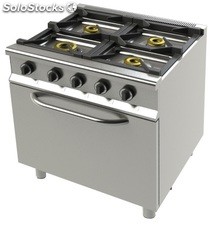 Cocina Inoxplan con horno a gas