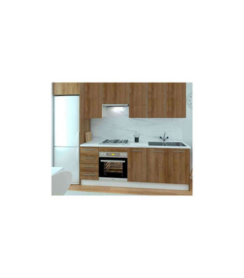 Cocina Kit-Chef con encimera y con zocalo de 280 cm(ancho) en roble. - Foto 3