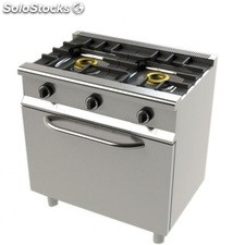 Cocina profesional con horno a gas