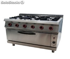 Cocina SR 6 fuegos con horno