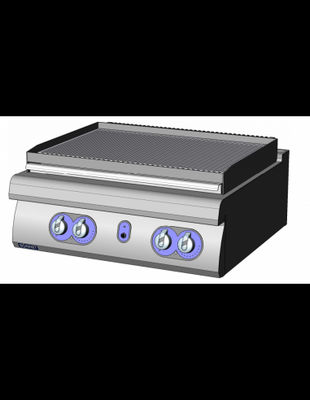 Cocina top a gas de 2 controles - plancha suave / dimensiones 800x730x355 mm